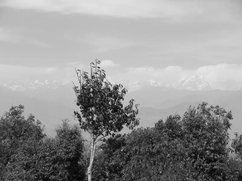 Dhulikhel view of Langtang Himalayan range Nepal