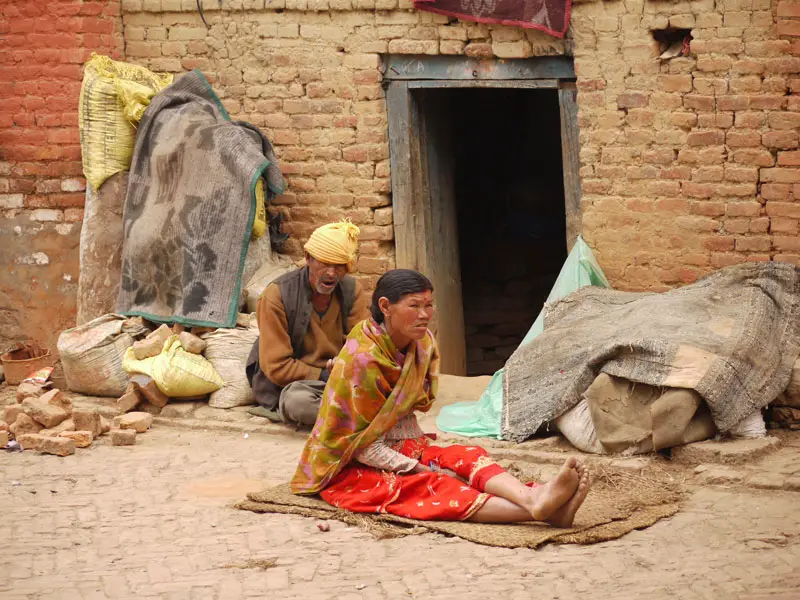 Locals in Panauti, Nepal