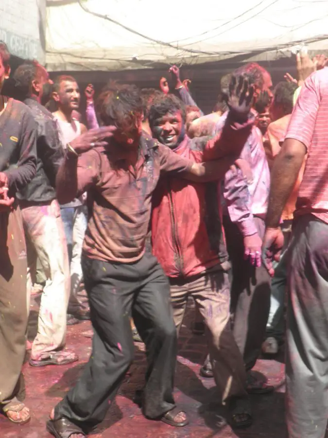 Time to get down; grooving in the streets during Holi celebrations in Nepal