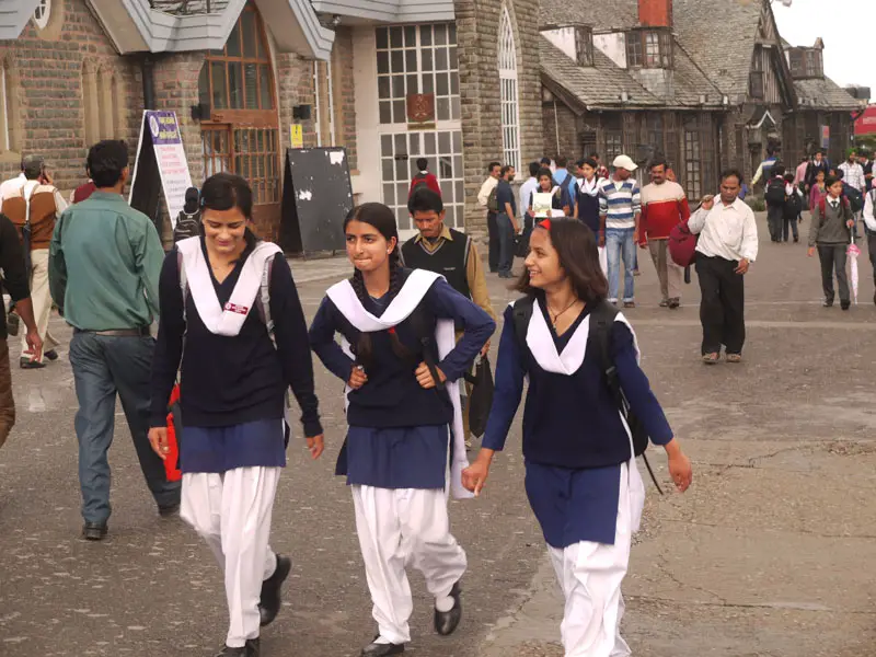 Girls on the way to school, Shimla