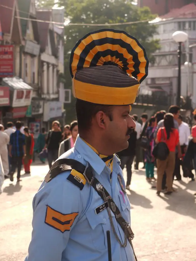Policeman in traditional dead dress, Shimla