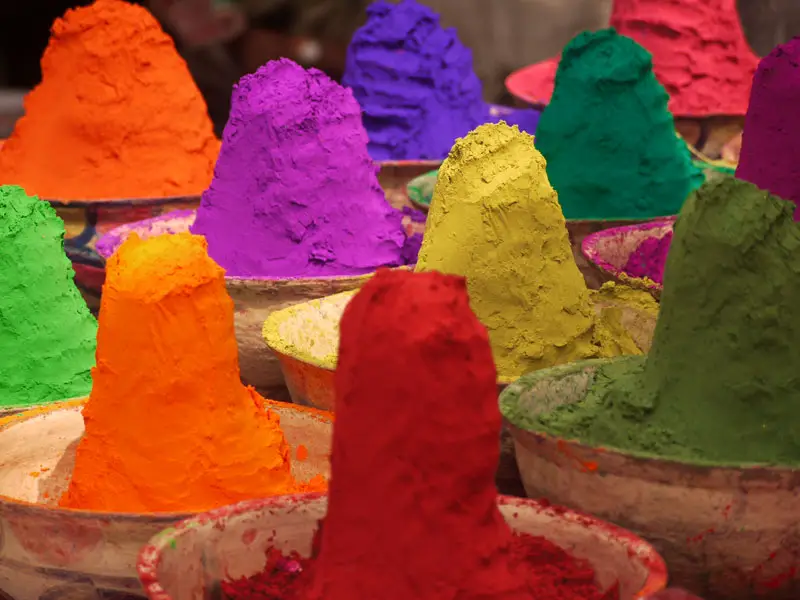 Colour Powders in Pushkar's Market