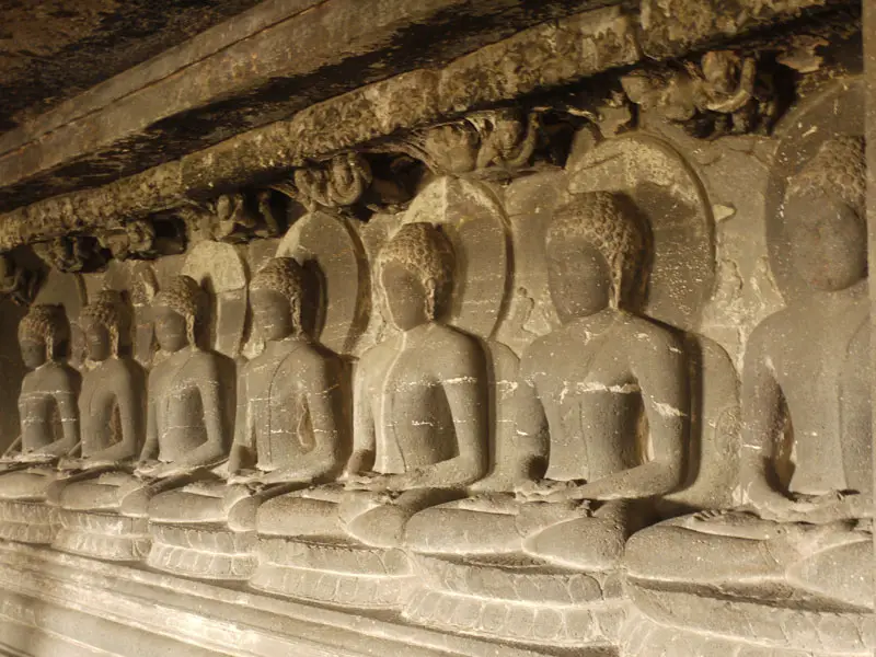Buddhist Carvings, Ellora