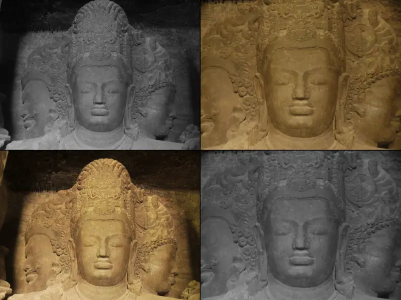 Three-faced Shiva Statue, Elephanta Island
