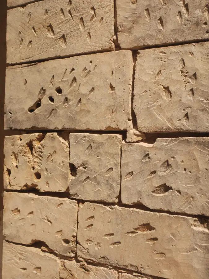 Bullet marks on the walls of the former Kacheri (governement buildings), Jaffna.
