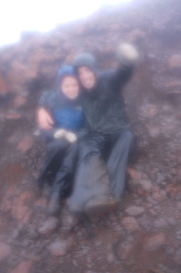 Brian and Noelle on the summit of Gunung Kerinci Sumatra after a hell of a climb