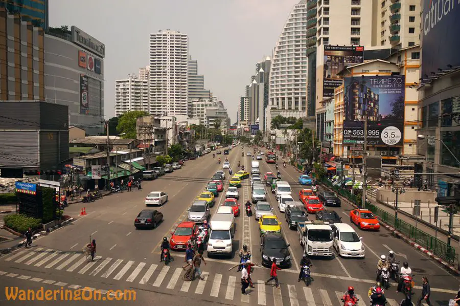 Busy streets of Central Bangkok