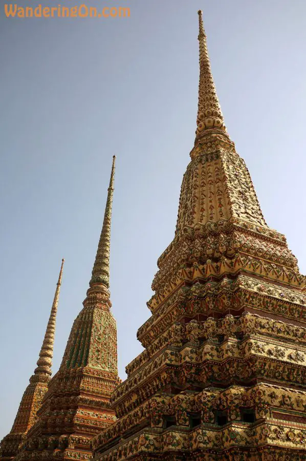 Colourful spires at Wat Pho Temple, Bangkok