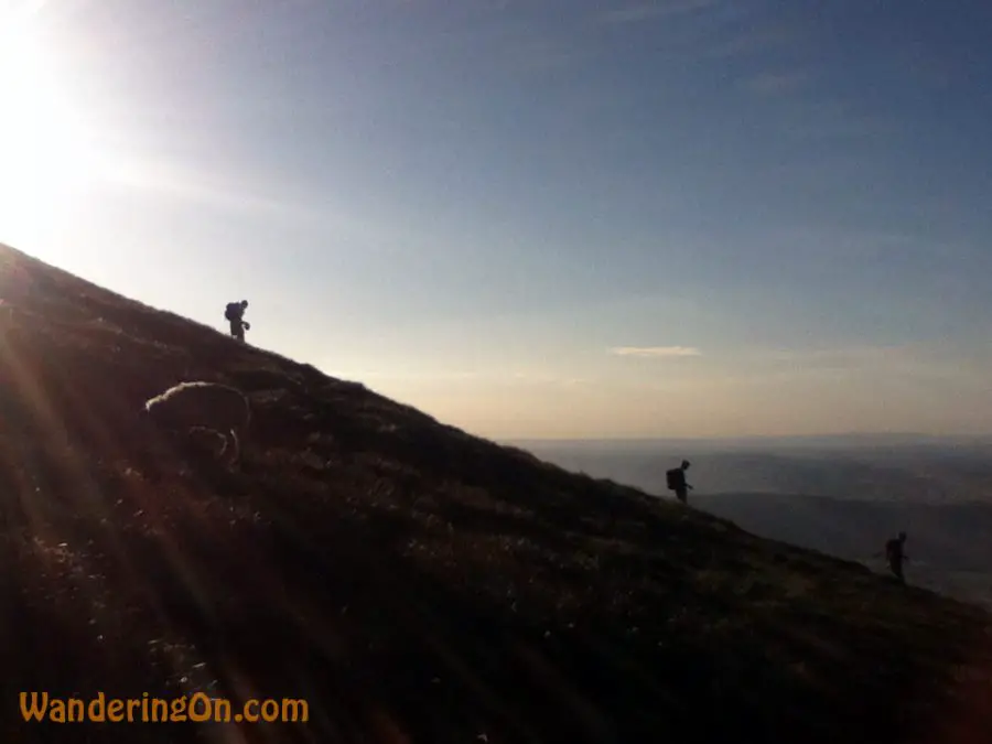 Hikers coming down from Galtee Mor, Ireland