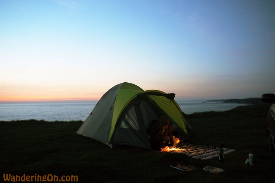 Camping on the edge of the headland. Loop Head, Co. Clare