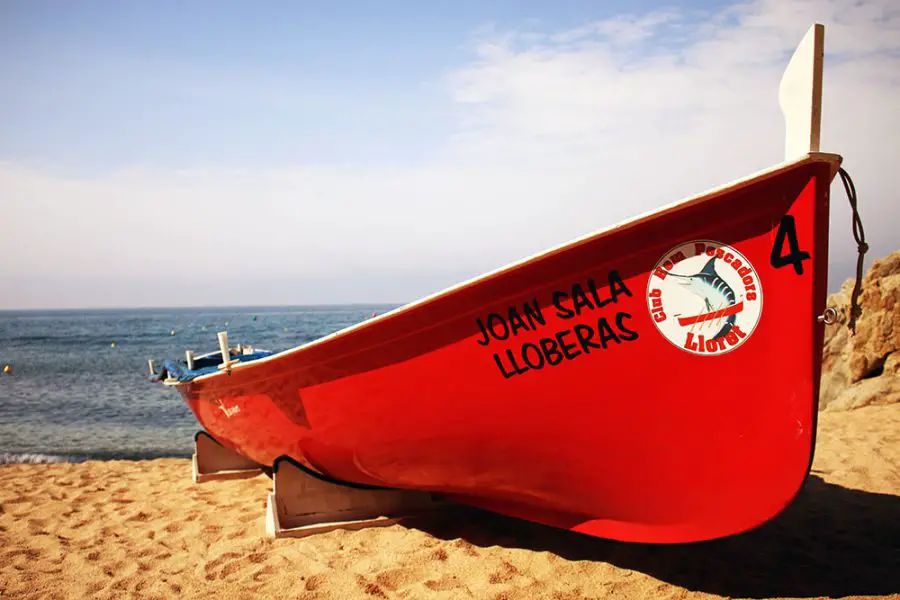 Boat on the beach at Lloret De Mar, Costa Brava