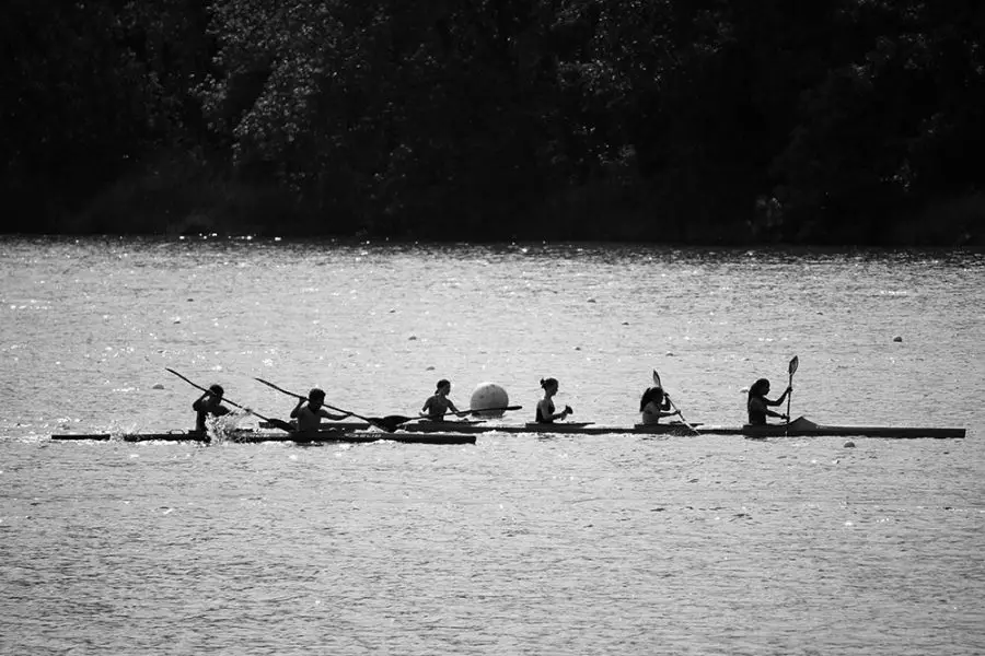 Rowing at Banyoles Lake