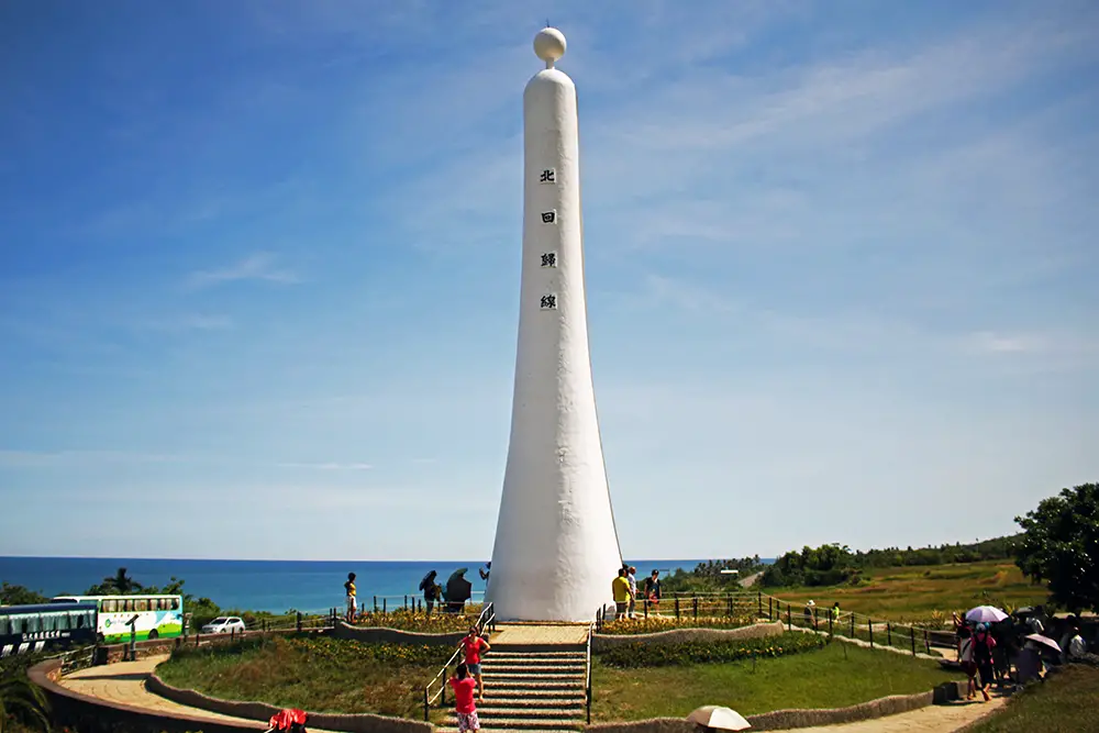 The Tropic of Cancer monument Taiwan, outside Fengbin on Taiwan's east coast cycle trip