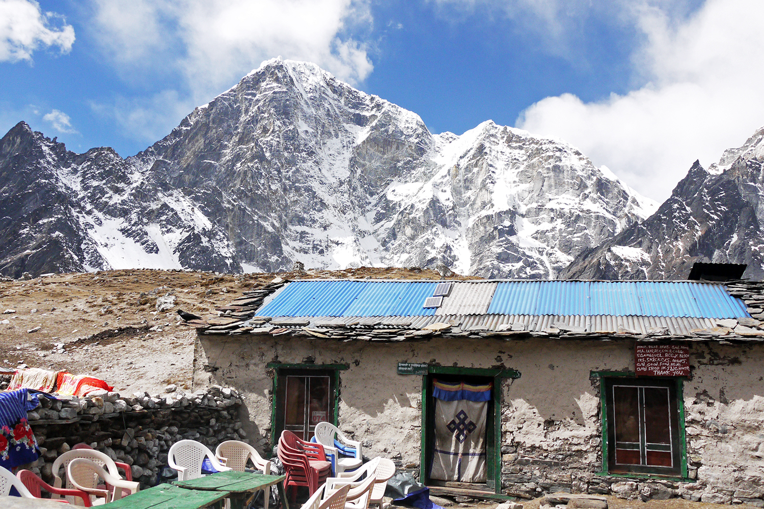 A simple home high in the Himalayas