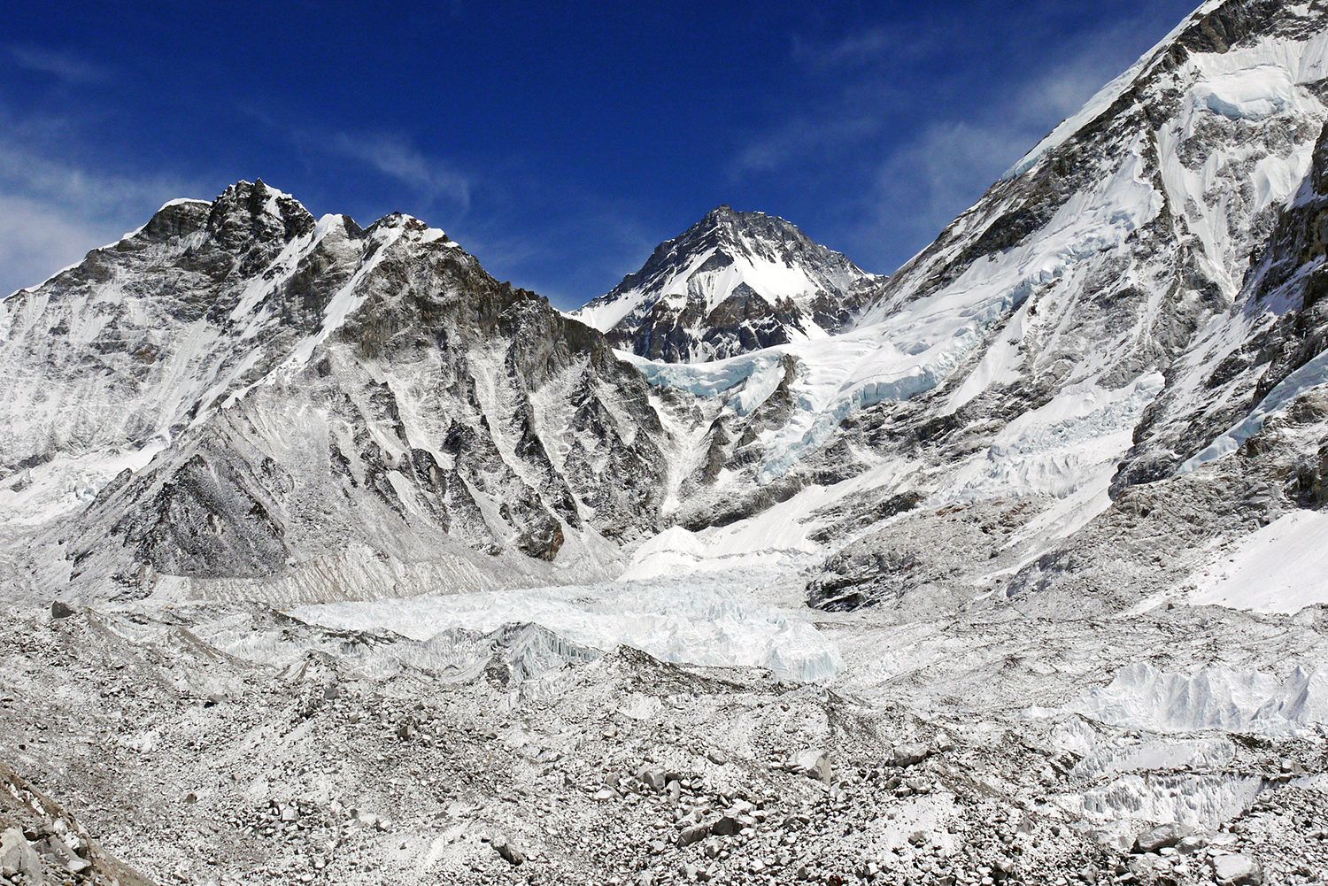 The final approach to Everest Base Camp - what a view!