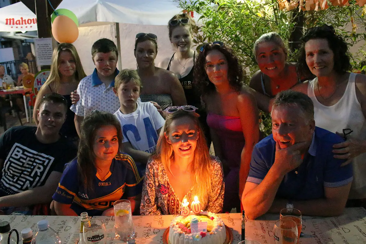 Noelle's family surprised her in Spain for her 30th birthday.