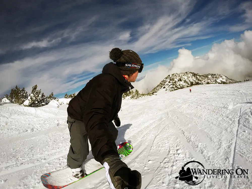Travel Year2015 - Brian loving life snowboarding in Bulgaria