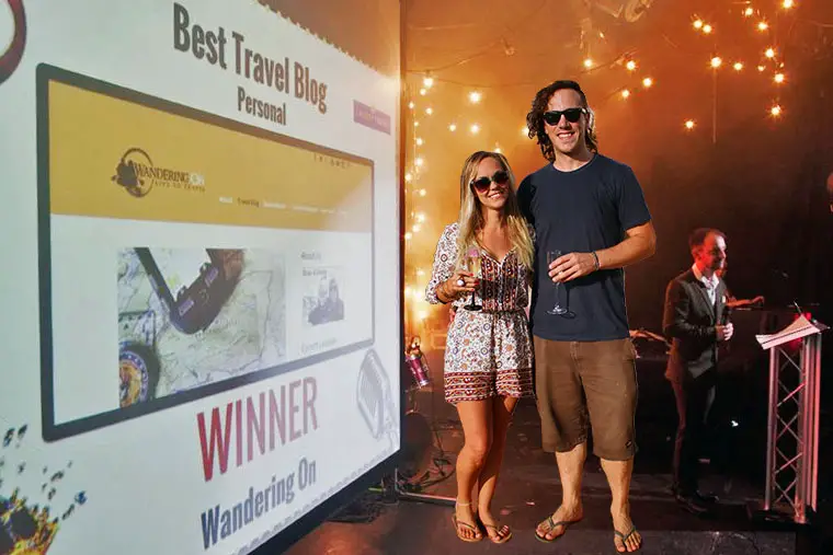 Winners of the Best Travel Blog at the Blog Awards Ireland 2015
