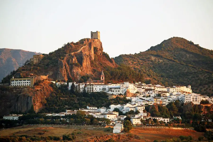 Best Things to do in Andalusia | Sunset at Zahara de la Sierra, one of Andalusia's white hill towns