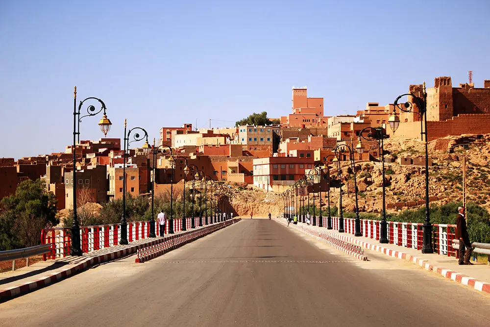 Passing through a Berber City in rural Morocco