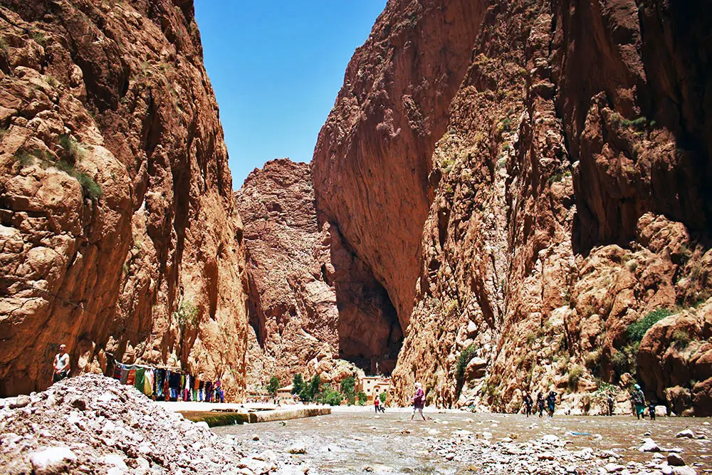 The immense Todgha Gorge, near the town of Tinerhir on the eastern side of the Atlas Mountains. 