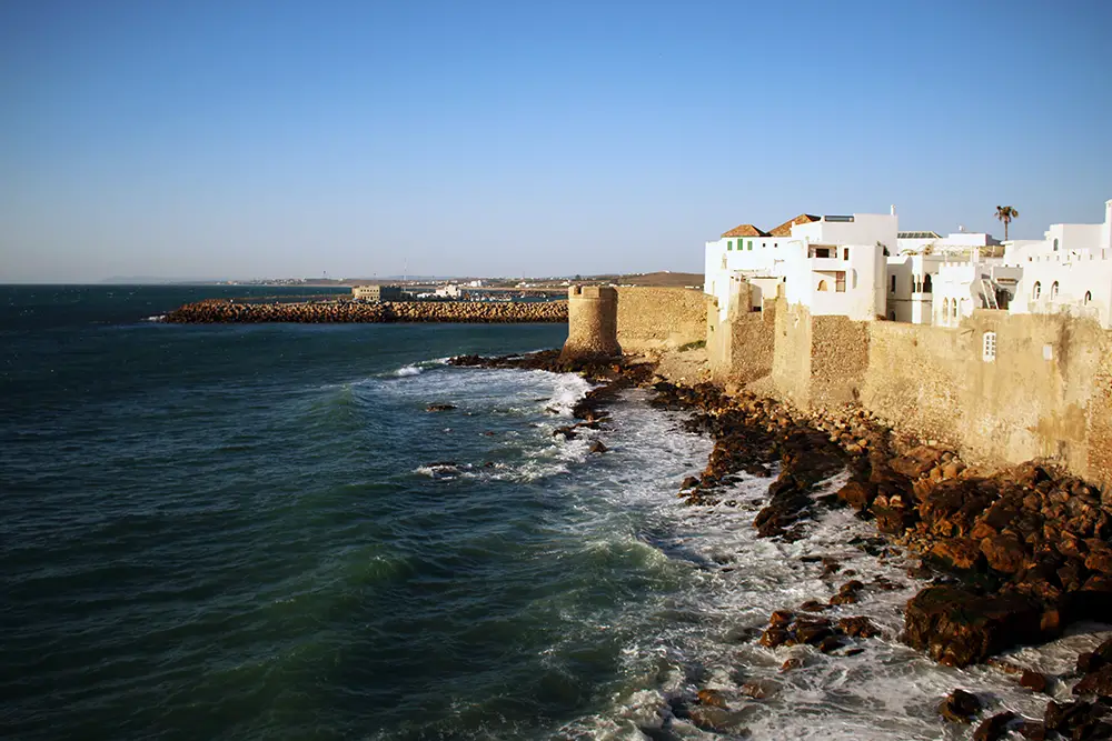 Asilah's fortified walls are still intact, protecting it from the Atlantic. 