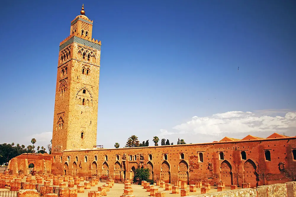 The stunning Koutoubia Mosque in Marrakesh.