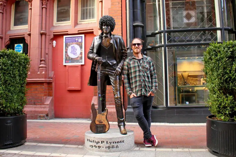 Phil Lynott Statue off Grafton Street