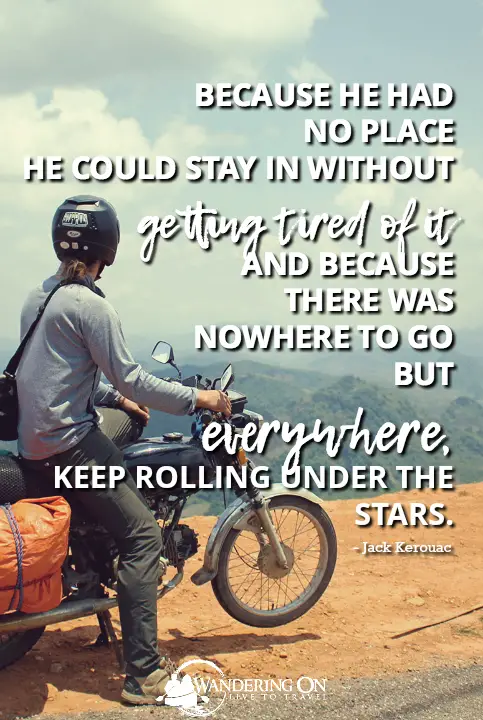 road travel quotes | on the road quotes | Keep Rolling Under The Stars | Jack Kerouac