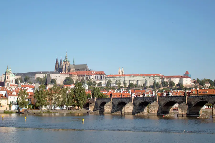 View Of Charles Bridge With Prague Castle above, one of the Best Free Things To Do In Prague, Prague on a budget