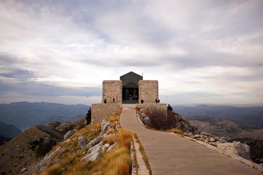 The mausoleum of Petar Petrovic Njegos, Montenegro’s national hero sits atop a mountain in Lovćen National Park | what to do in Kotor