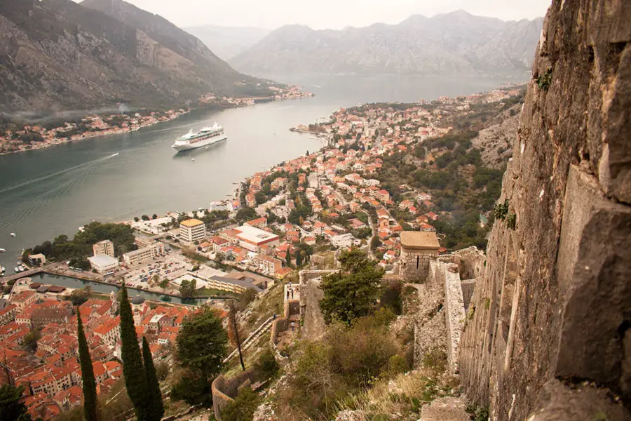 Views back down over Kotor's Old Town | Places to visit in Kotor