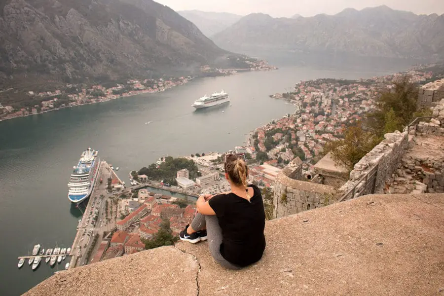 Chill out with epic views after the walk up to Saint John's Fortress | things to do in Kotor