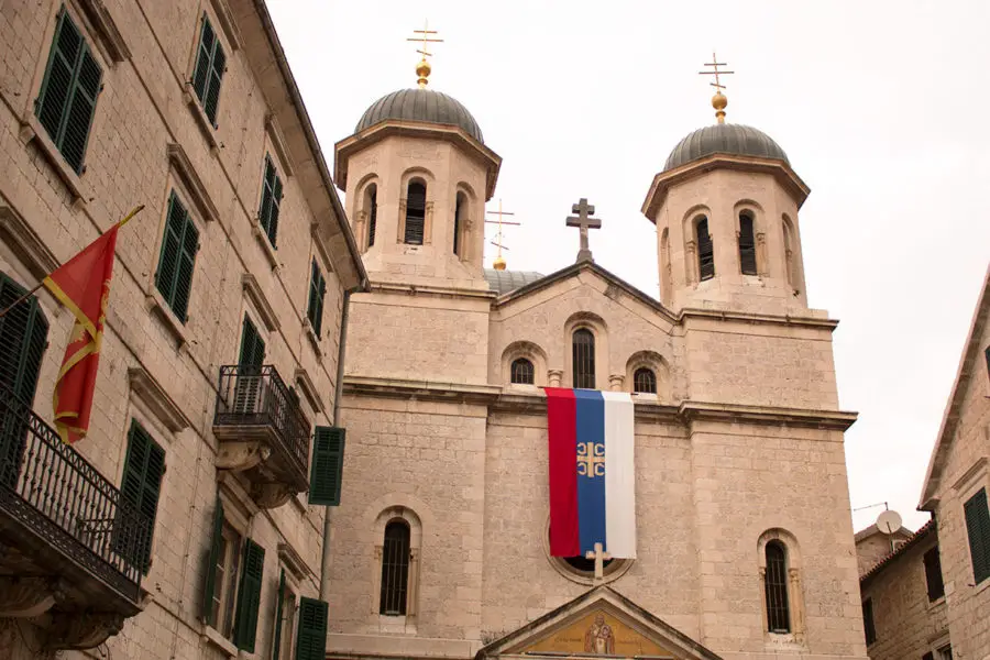 The bell towers of the Serbian Orthodox Church of Saint Nicholas | things to see in Kotor