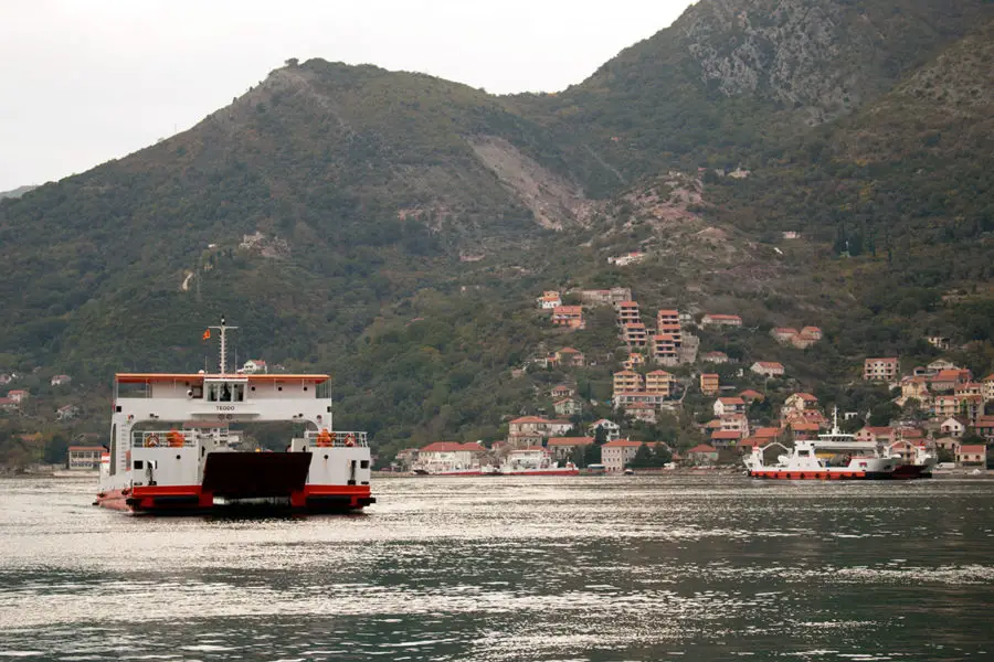 The Lepetane - Kamenari ferry goes across the narrowest part of the Bay of Kotor | getting around Kotor